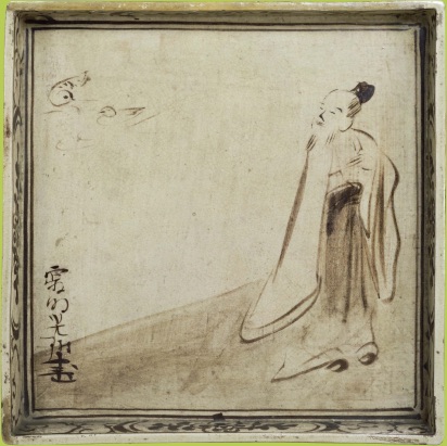   尾形光琳・尾形乾山《銹絵観鷗図角皿》（東京国立博物館蔵） Image : TNM Image Archives